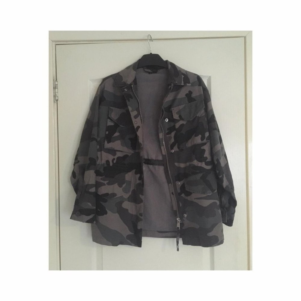 Topshop Womens Green and Khaki Jacket
